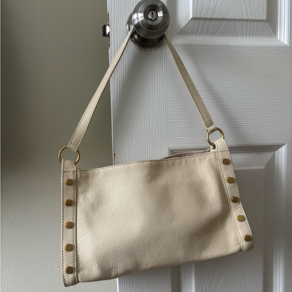 Vince Camuto Cream Shoulder Bag with Gold Accents